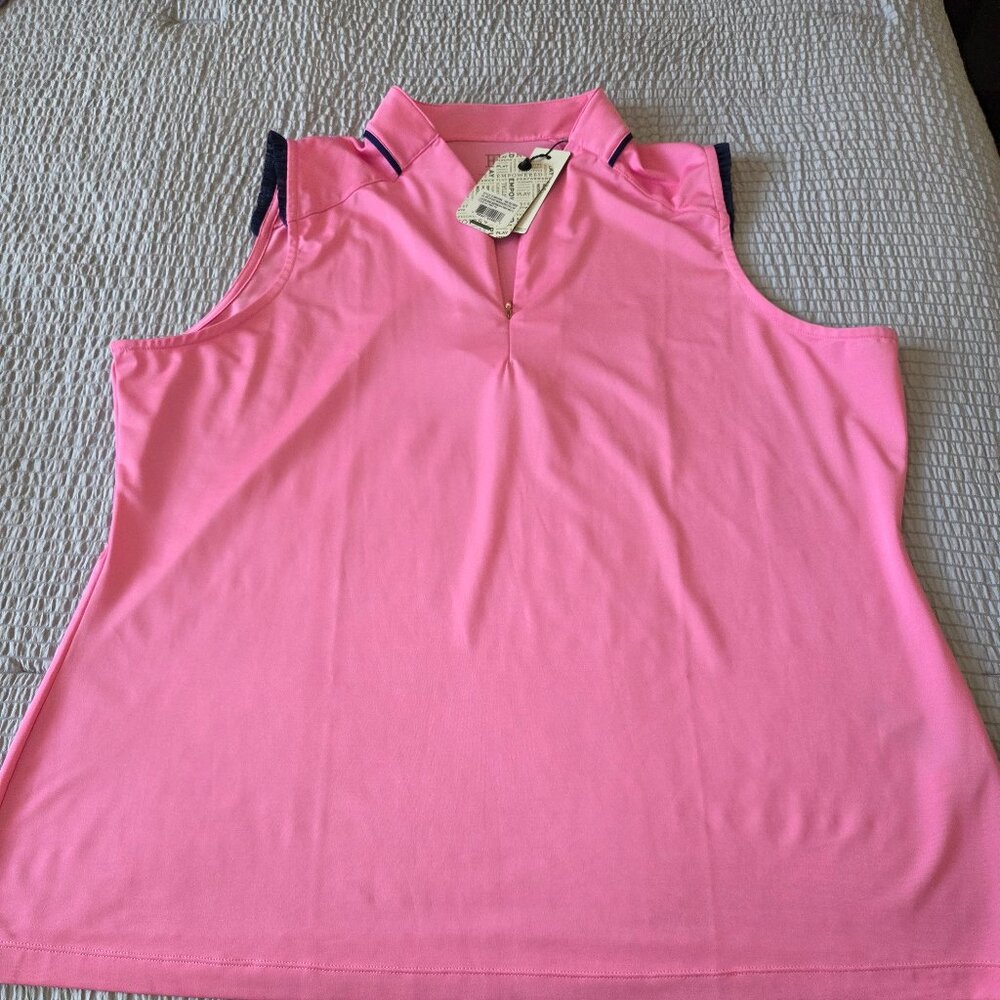 EPNY - Sleeveless Zip Golf Polo- XXL